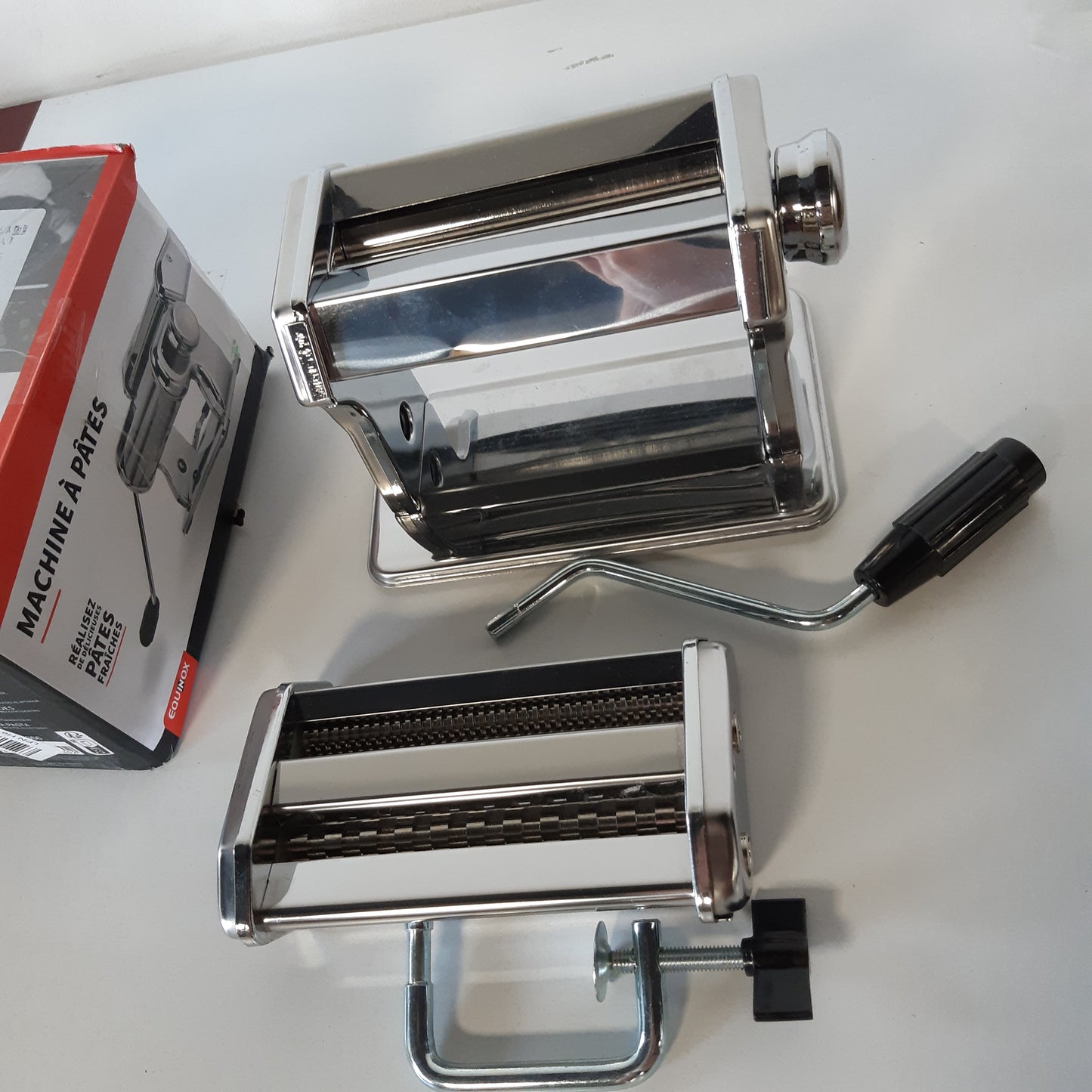 223162 - EQUINOX 507730 Makinë Manuale për Makarona, Çelik Inoks të Kromuar, Trashësi e Rregullueshme, për Lazanja, Tagliatelle, Spageti dhe Ravioli, Bazë që Nuk Rrëshqit