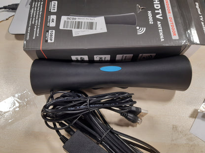 266919 - Antenë televizive për Smart TV, antenë dixhitale HD me një rreze veprimi mbi 580 km, antenë e amplifikuar e brendshme për kanale lokale, antenë dixhitale HD e pajtueshme me të gjitha televizorët
