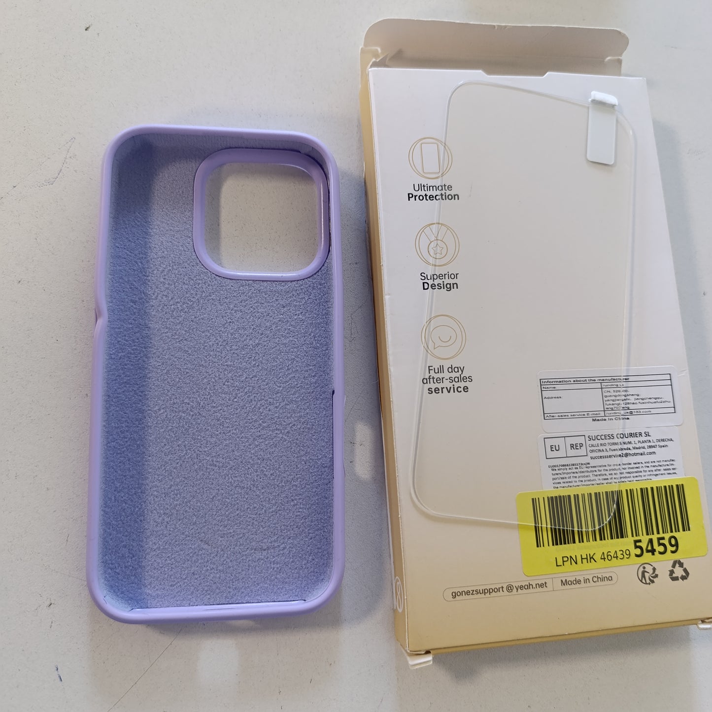 266655 - GONEZ Mbështjellëse magnetike për iPhone 16 Pro, e pajtueshme me MagSafe, Mbrojtëse ekrani dhe lente, Mbështjellëse silikoni 6.3 inç, ngjyrë vjollcë