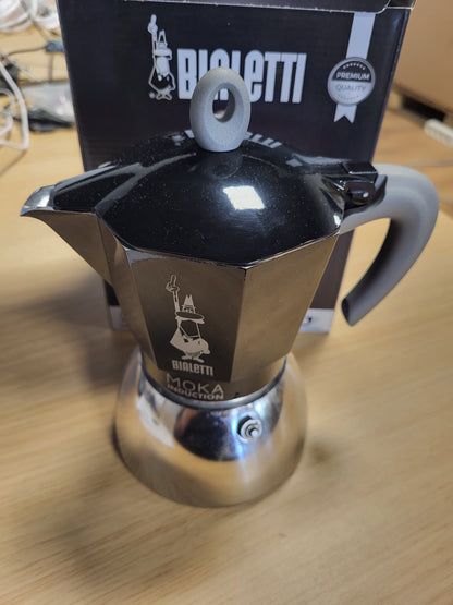 245419 - BIALETTI Tenxhere Moka me Induksion, 6 gota Espresso (280 ml), e zezë