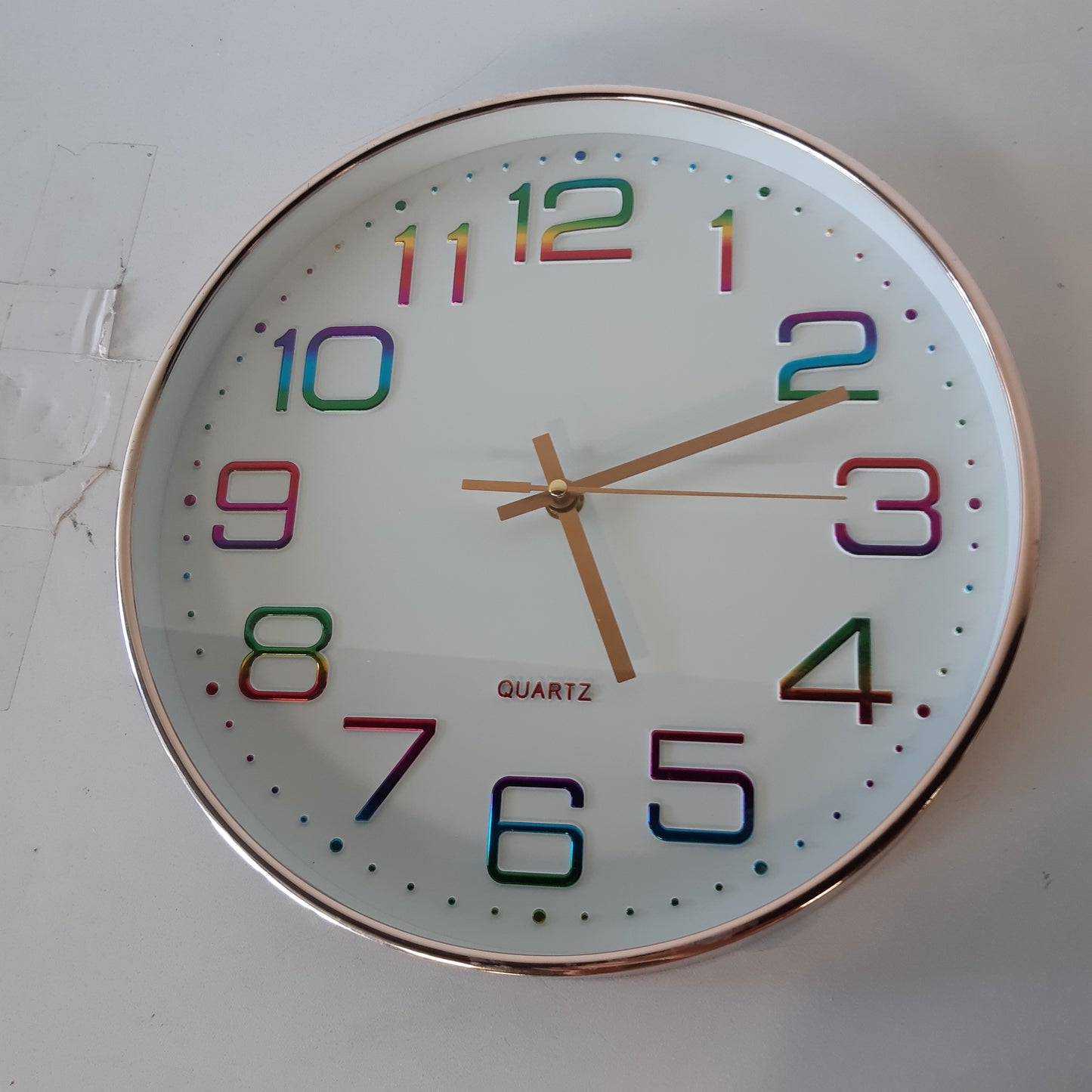 168513 - LACOFUSE Orë Murale e Heshtur 3D me Shifra, Ngjyrë Ari Rozë, Moderne, 30cm, pa Tik-Tak, e Lehtë për të Lexuar, Dekorim për Dhomë Ndenje, Kuzhinë, Shkollë, Dhomë Fëmijësh