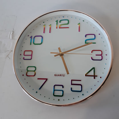 168513 - LACOFUSE Orë Murale e Heshtur 3D me Shifra, Ngjyrë Ari Rozë, Moderne, 30cm, pa Tik-Tak, e Lehtë për të Lexuar, Dekorim për Dhomë Ndenje, Kuzhinë, Shkollë, Dhomë Fëmijësh