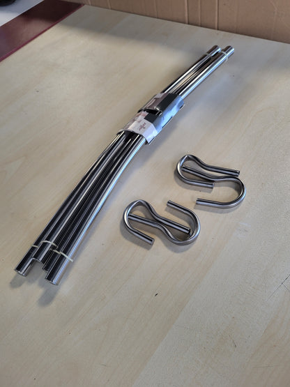 224364 - ZELLER Varëse rrobash, set me 4 copë, çelik inox, 43.5 x 15 cm