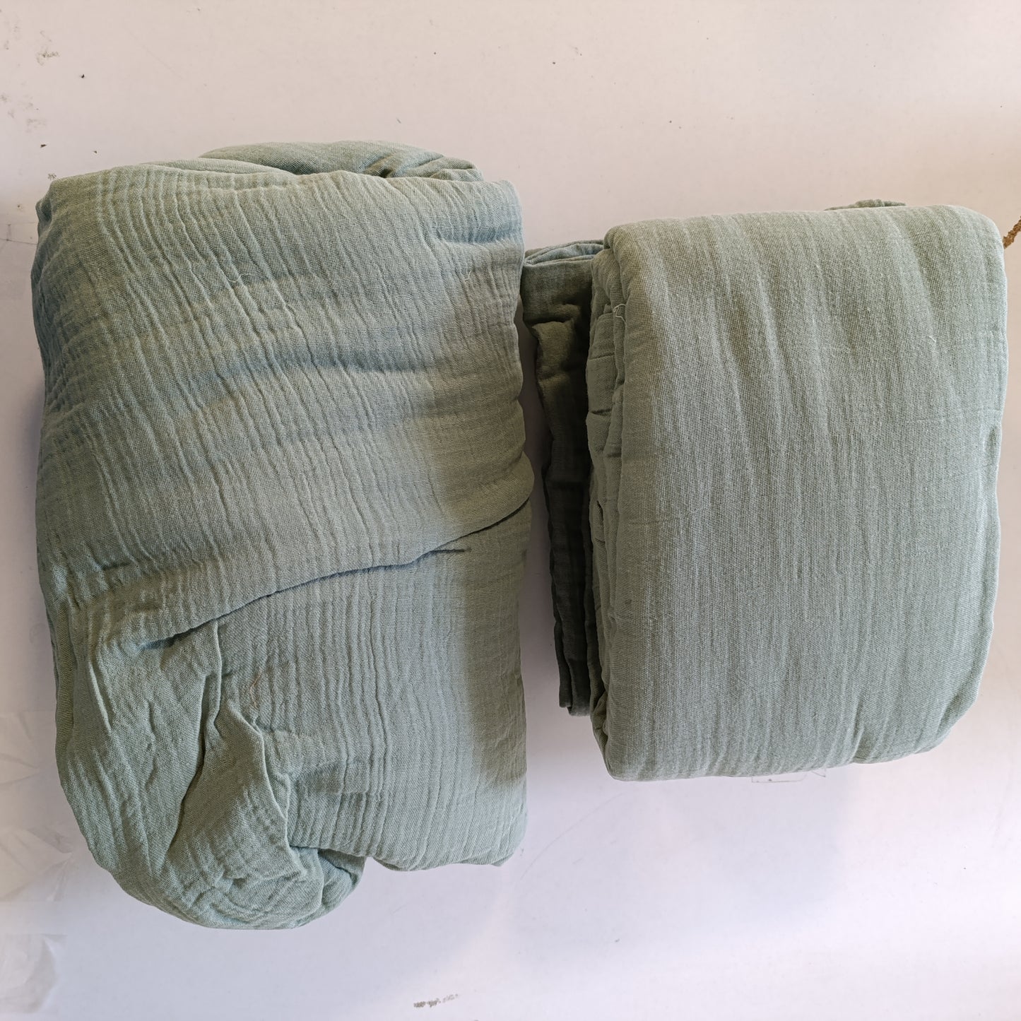 221254 - BLUMTAL Set çarçafësh Muslin, 4 copë: 2 x 135x200 cm + 2 x 40x80 cm, i çertifikuar Oeko-TEX, 100% pambuk, i larë në 40°C, jeshile