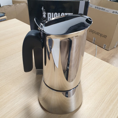 250718 - BIALETTI Venus Induction Makinë kafeje Espresso 10 gota (460 ml), çelik inox, e përshtatshme për të gjitha llojat e sobave, Alumini, Argjend