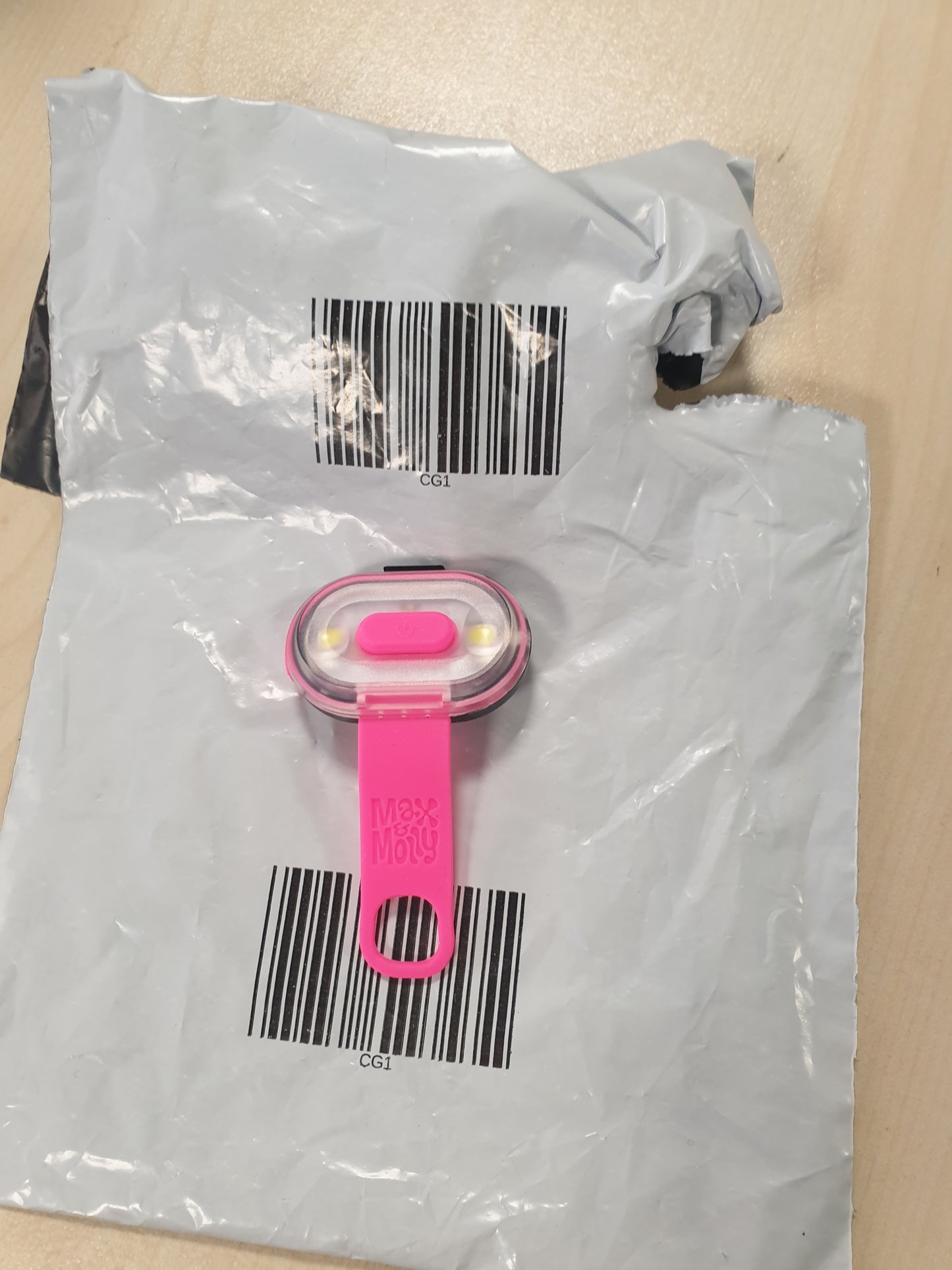 210474 - MAX & MOLLY Matrix Ultra LED, Dritë për Qen për Rrip dhe Jakë, Ngjyra Trëndafil, E Papërshkueshme nga Uji, E Rikarikueshme me USB, Siguri të Rritur Natën