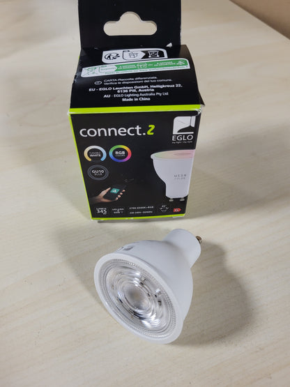 219701 - EGLO connect.z Llambë LED Smart Home GU10, ZigBee, kontroll zanor, RGB, 345 lumen, 5 vat, ngjyrë drite e rregullueshme