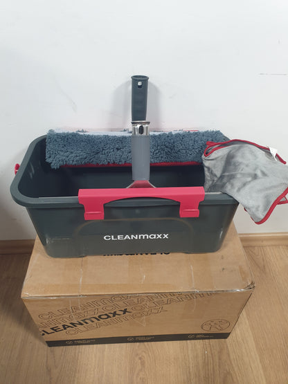 217689 - CLEANMAXX Set Pastrimi Xhamash me 7 Pjesë, përfshin Fshesë Xhamash, Pastrues, Leckë Pastrimi, Kovë dhe Mbajtëse