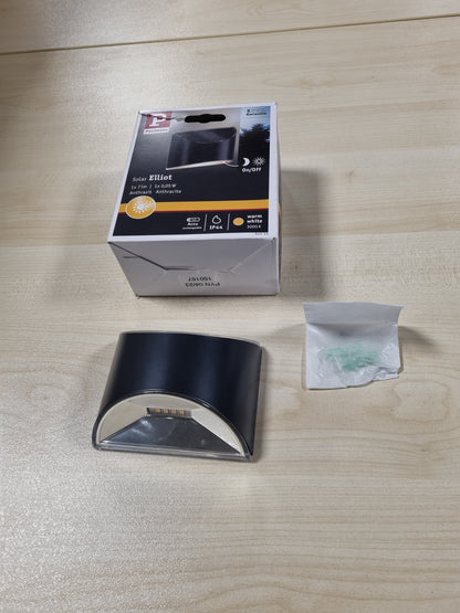 242180 - Paulmann Dritë Solare për Shteg 94233, Dritë LED për Jashtë, 1x0.05 vat, Plastikë Antraciti, 3000 K, E Bardhë e Ngrohtë