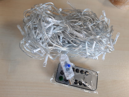 214373 - BECCOBEAT Drita me tela për ambiente të brendshme, perde me dritë LED për dhomë gjumi, 2x2m (180LED)