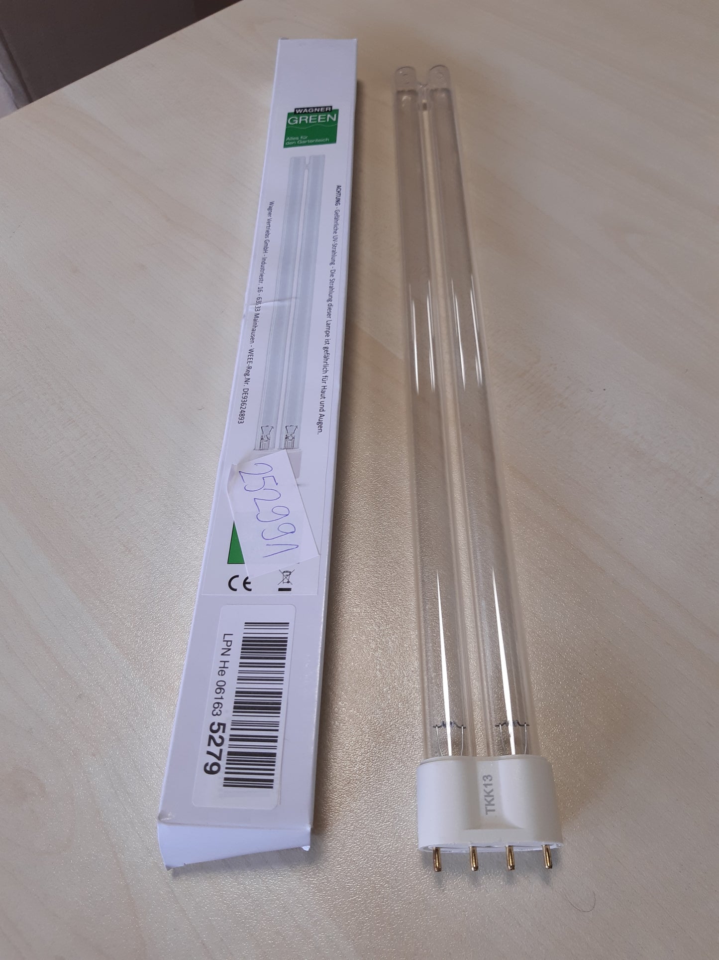 252991 - WAGNER Llambë zëvendësuese Green UVC 2G11 PL-L për filtrin e pellgut, 36 vat