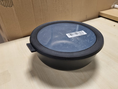 242003 - MEPAL - Multi Bowl Rrethor i Rrumbullakët - 2250 ml - E zezë nordike - Ena e përshtatshme për mikrovalë dhe frigorifer - Enë për ruajtjen e ushqimit