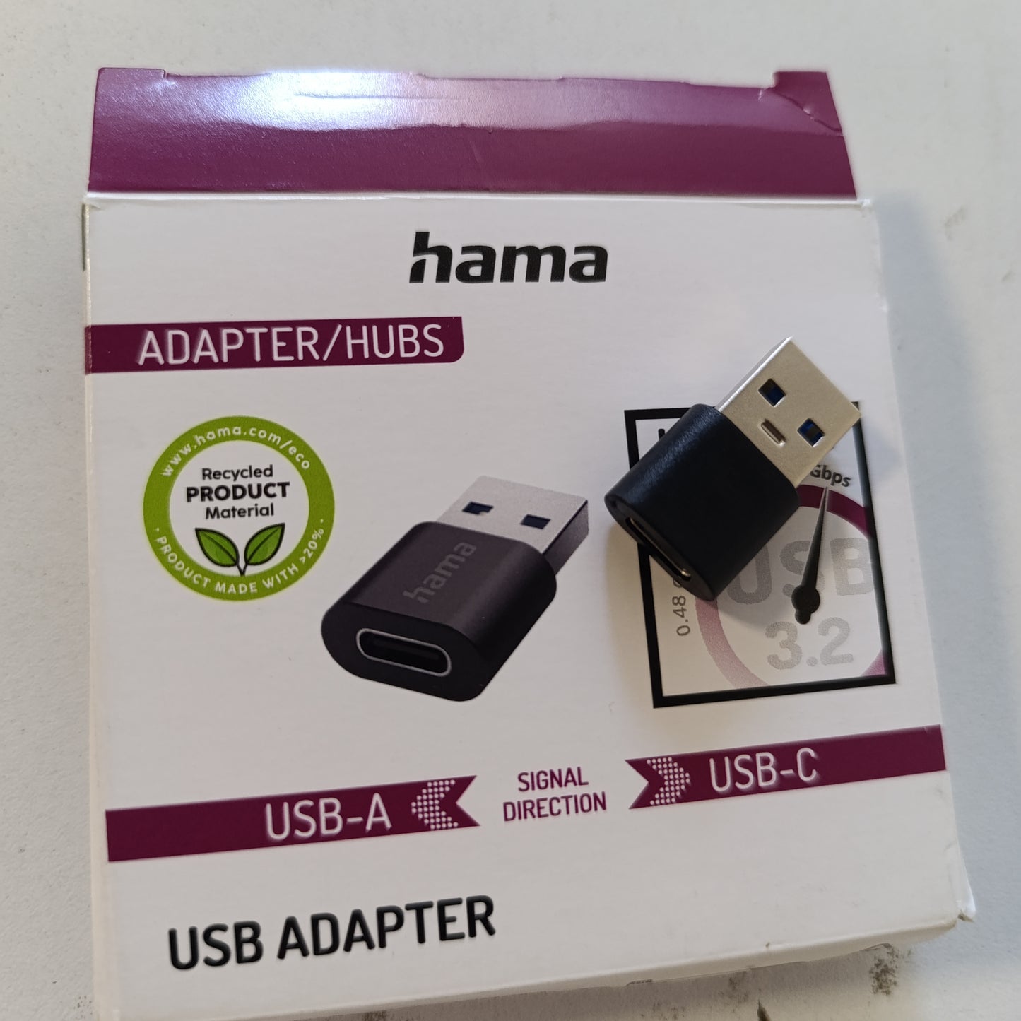 267244 - HAMA Adaptues USB C në USB A, Mashkull në Femër, 10 Gbit/s, USB 3.2 Gen2