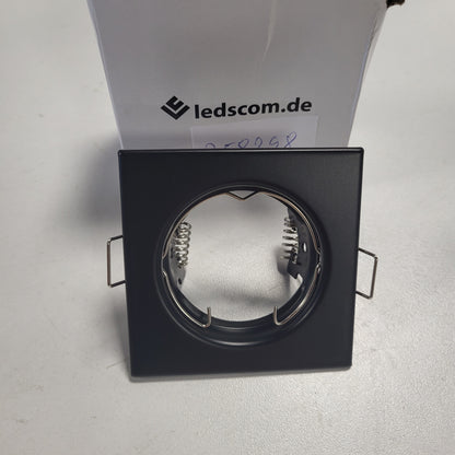 258248 - LEDSCOM.DE Kornizë tavani e futur RIR | Katrore | E zezë mat