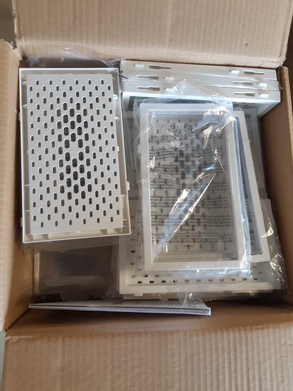 222137 - AMAZON BASICS Pako me 12 kuti për ruajtjen e këpucëve, të palosshme dhe të grumbullueshme, të vogla, transparente