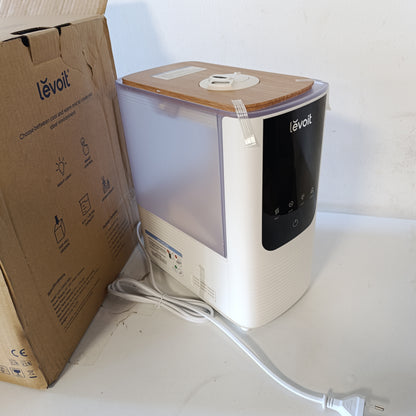 221082 - LEVOIT Lagështues ajri inteligjent WiFi 4.5L me mbushje nga lart, 26dB ultra i qetë, kohëzgjatje funksionimi 45 orë, me dritë nate të rregullueshme, mjegull të ftohtë dhe të ngrohtë, shpërndarës OasisMist 2-në-1 450S