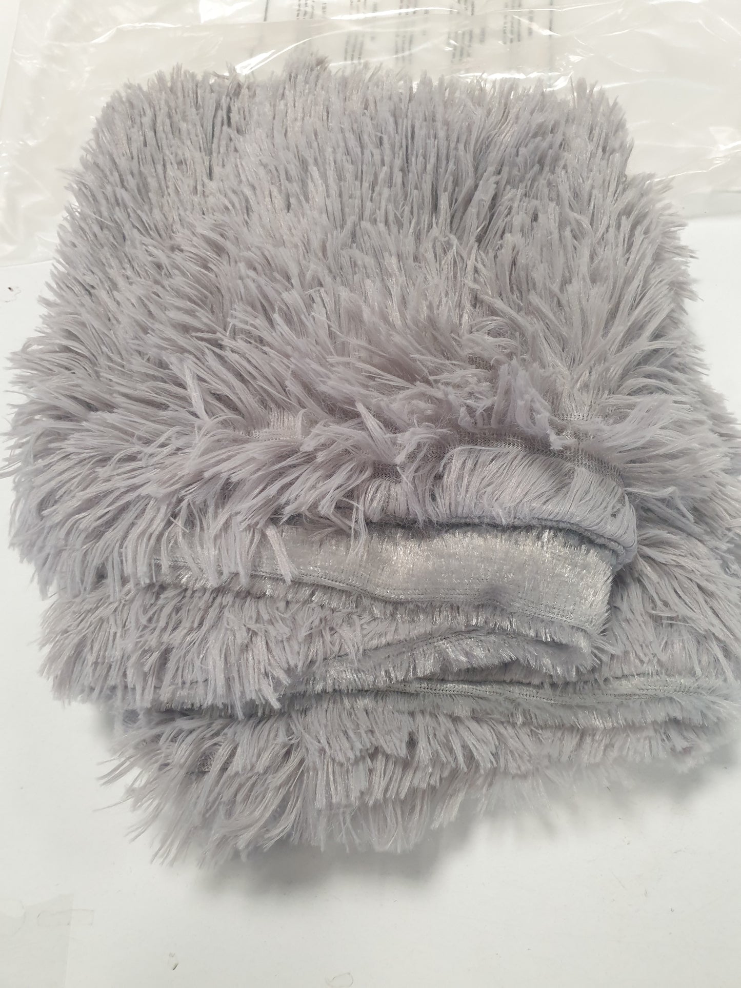 216601 - EMEMA Mbulesa Jastëkësh prej Leshi Artificial, Set prej 2, 40x40 cm, Gri e Plotë