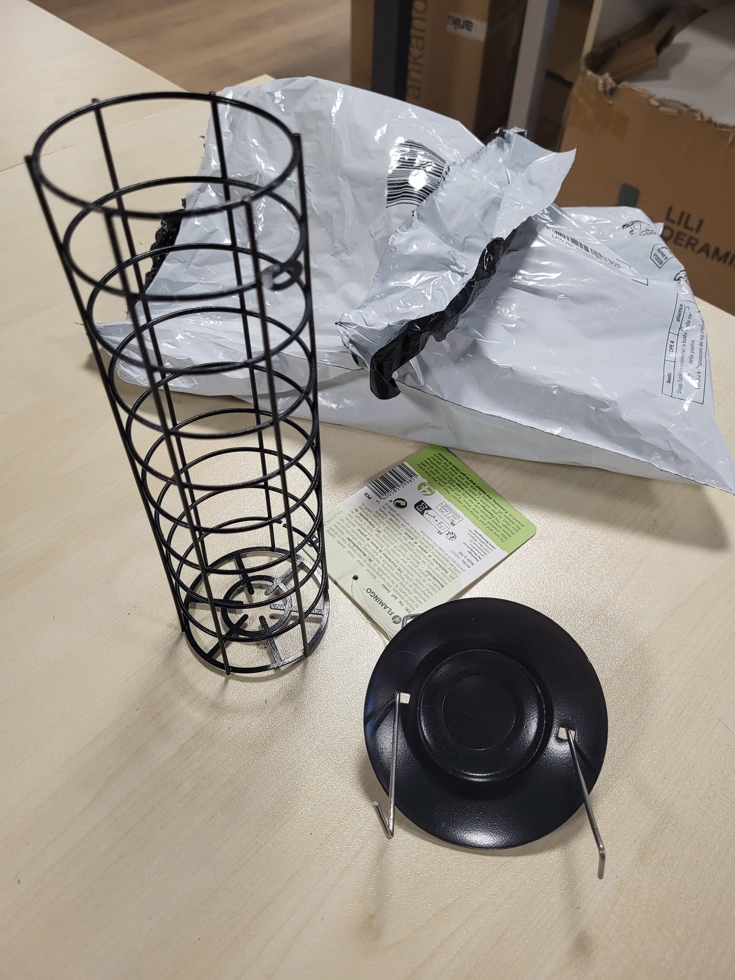 216757 - Corrie Black Mbajtëse topash dhjami, 23.5 cm, Metal rezistent ndaj motit, Kapak i lëvizshëm