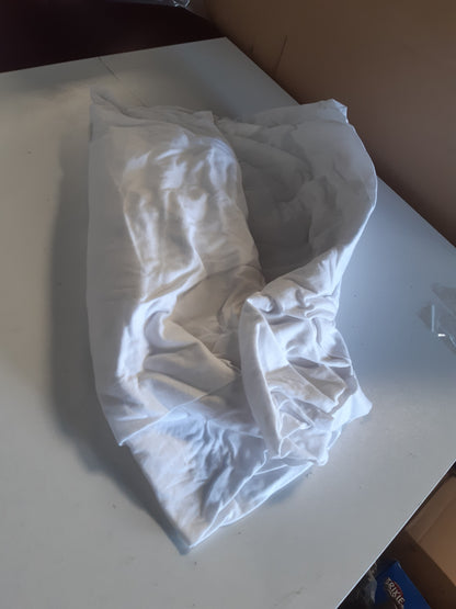 257650 - AMAZON BASICS - Çarçaf i montuar, 140 x 200 cm, xhersi 100% pambuk për dyshekë deri në 30 cm të trashë, i bardhë