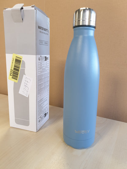 229773 - WATERSY Shishe uji prej çeliku inox, 500 ml, Termos pa BPA, e papërshkueshme nga rrjedhjet, me mure të dyfishta, Shishe uji sportive për palestër, Çiklizëm