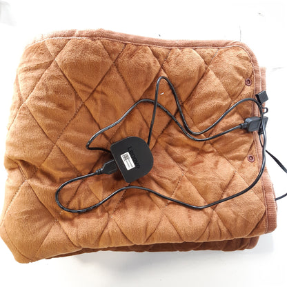 223442 - SYSOW Batanije elektrike me një batanije, 75x120cm, ngrohje me energji USB 5V, 3 cilësime temperaturash, flanelë e butë, e larë në lavatriçe (kafe)