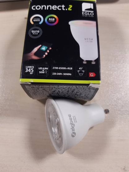 168844 - EGLO CONNECT.Z Llambë LED Smart Home GU10, 5W, ZigBee, Kontroll me Aplikacion dhe Zë, E Zbehtë, Ngjyrë Drite e Rregullueshme, 345 Lumen