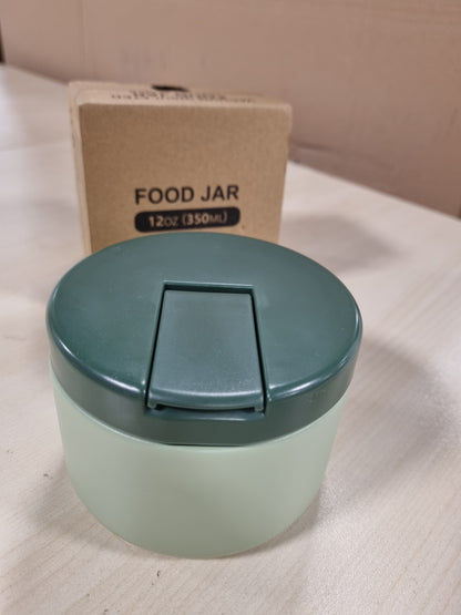 219303 - ITSLIFE Enë ushqimi e izoluar prej çeliku inox, 350ml, e papërshkueshme nga rrjedhjet, me kapak me tokëz, grykë e gjerë, jeshile