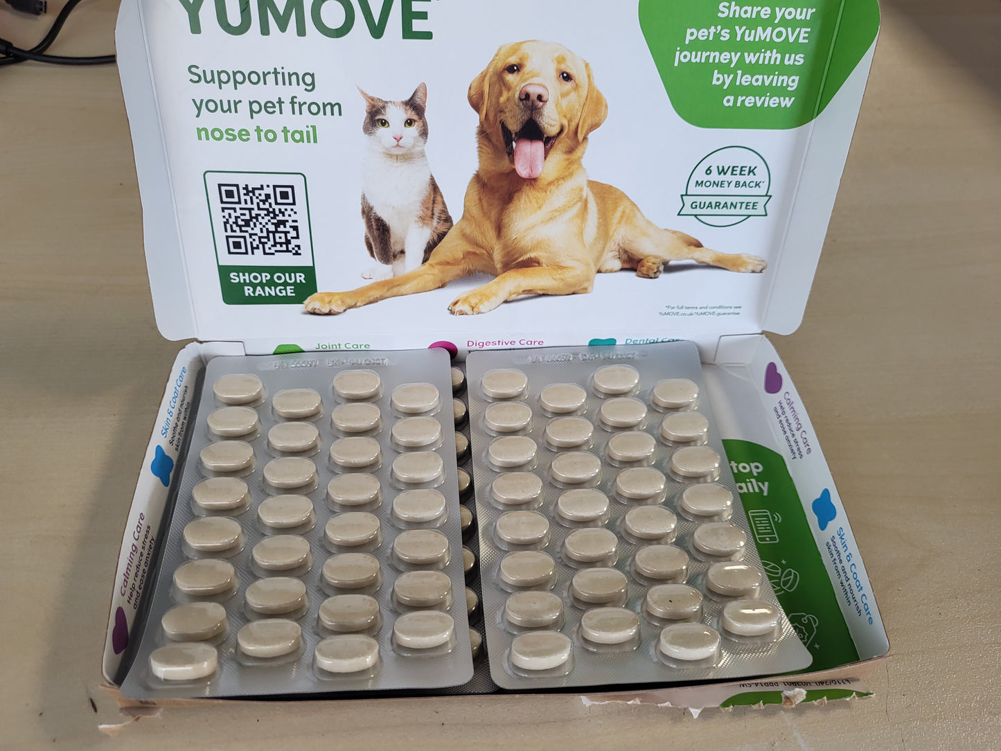 222500 - YUMOVE Kujdesi tretës, suplement me prebiotikë dhe probiotikë për qen, 120 tableta