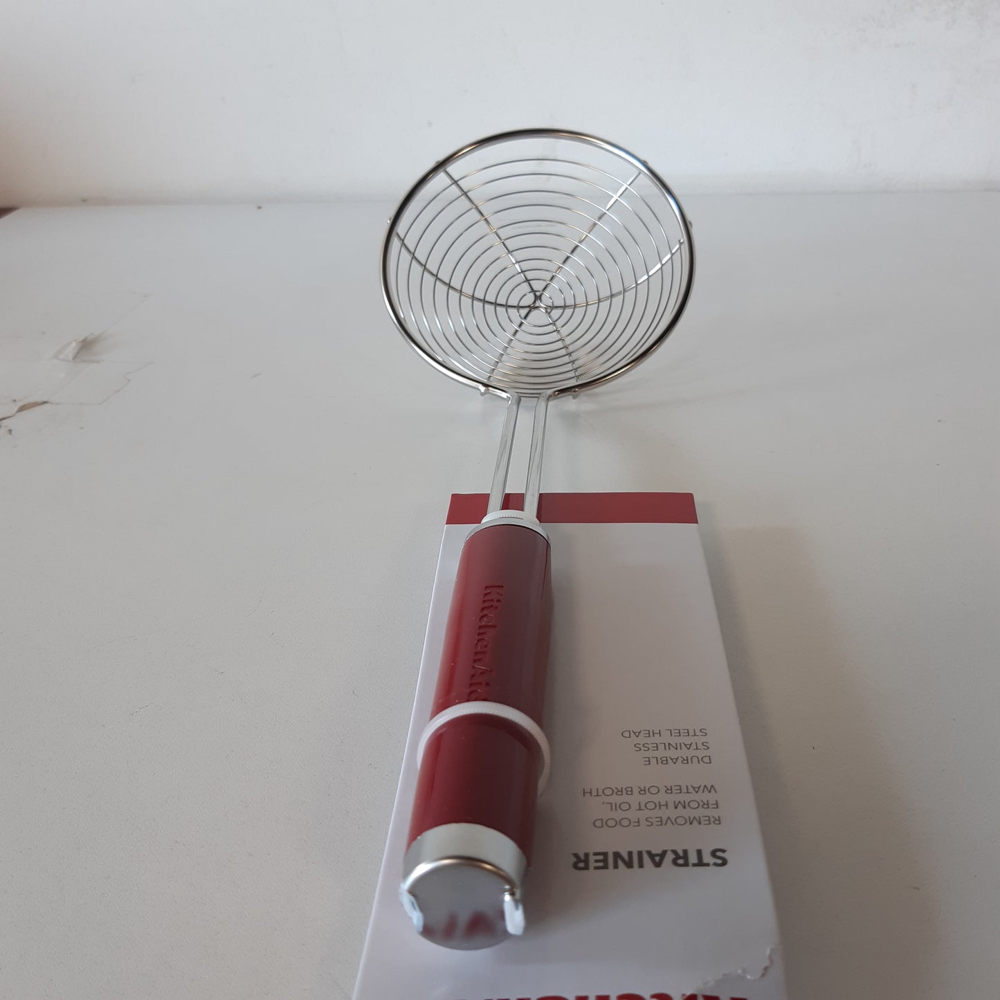 227831 - KITCHENAID Merimangë/Skimmer prej çeliku inox për skuqje të thellë, Qershi e kuqe