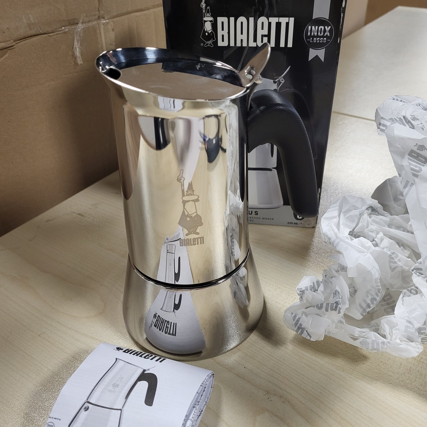 261093 - BIALETTI - Makinë kafeje Venus me induksion për espresso, 6 gota, 235 ml, çelik inox, alumini, argjendi