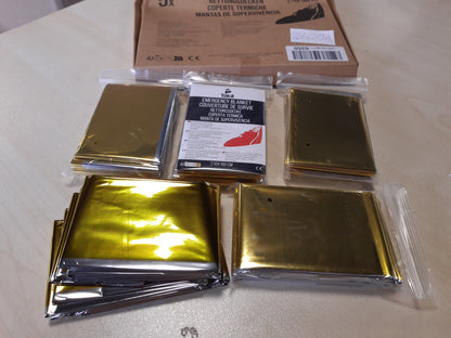 254201 - TAKIT Batanije Mbijetese 5X, E Ripërdorshme, 210 x 160 cm, E papërshkueshme nga uji, Ngrohje Mylar për Kamping