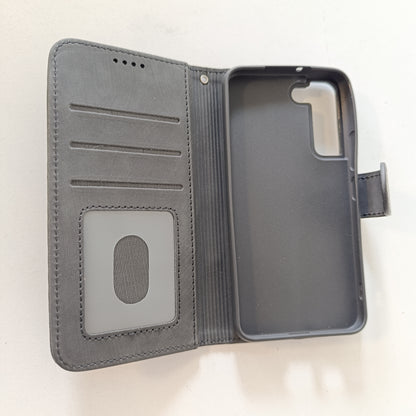 269403 - MBROJTËSE TAWAROR PËR SAMSUNG GALAXY S22, MBROJTËSE PREMIUM PREJ LËKURE PU, [VEND PËR KARTA] [QESË PORTOFOL] [KUFË ME RRESHQITJE], E ZEZË