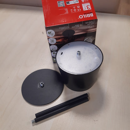 263506 - BRILONER - Llambë Tavoline LED Pa Tel IP44, 11x34.5 cm, e Errësueshme, Bateri e Zëvendësueshme, e Zezë