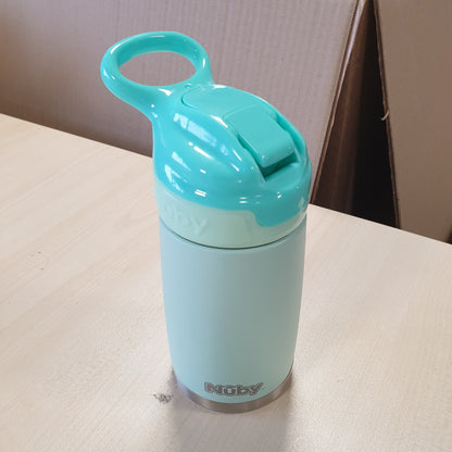 253263 - NUBY Shishe Uji Reflex Flip-it, Çelik Inoks i Izoluar, 300ml, i papërshkueshëm nga rrjedhjet, Ngjyrë Bruz