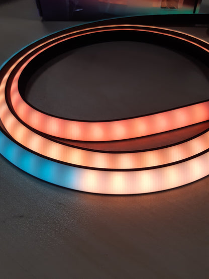 199005 - PHILIPS Hue Play - Shirit LED me Gradient për Televizor 65 Inç, me Dritë të Bardhë dhe të Ngjyrosur, Mund të Errësohet, Lidhje Bluetooth ose me Bridge, Kompatibilitet me Alexa dhe Google Home