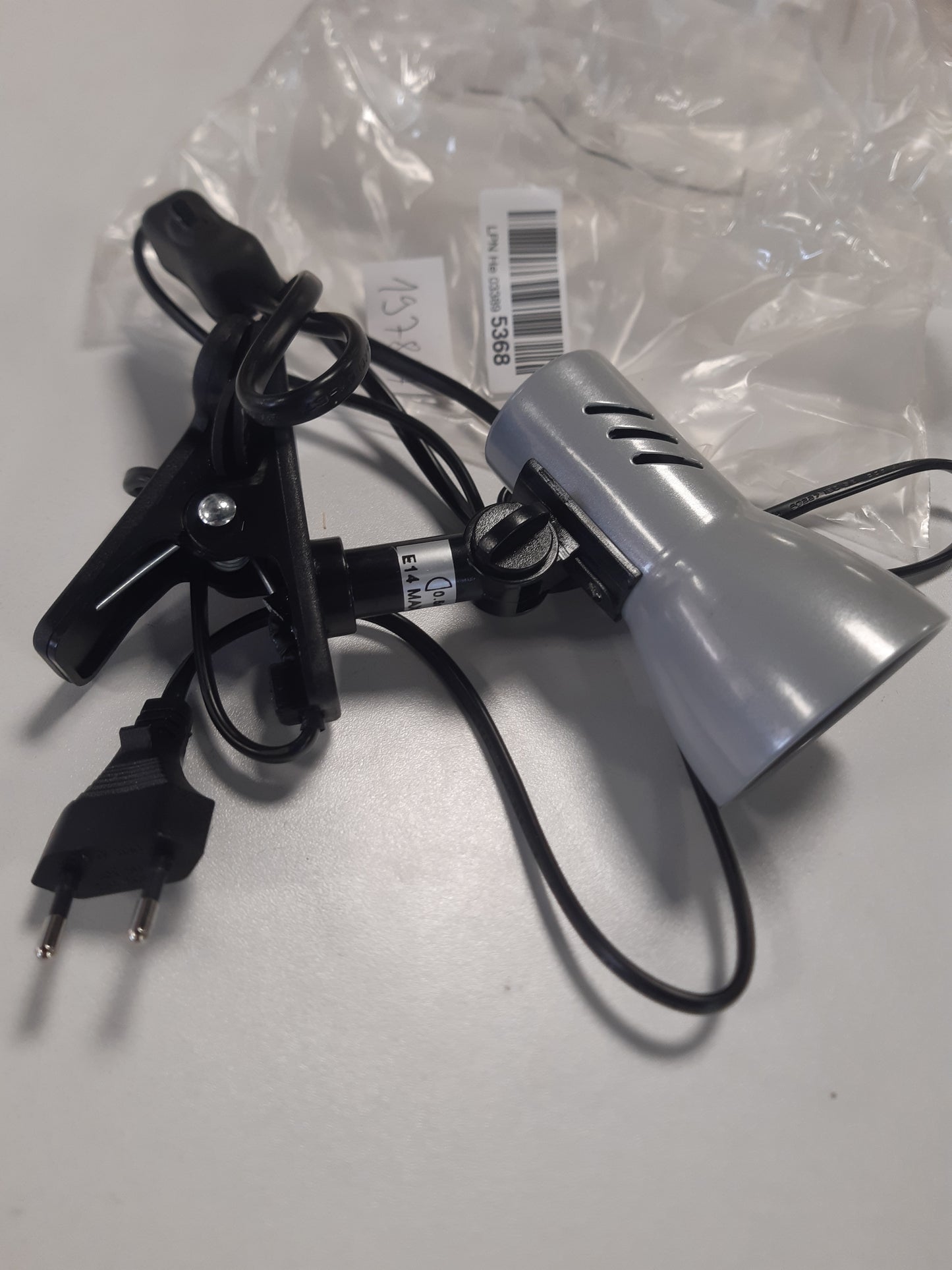 197847 - BRILONER - Llambë Natë dhe Leximi, me Kapëse Libri, e Rregullueshme, Ndërprerësi Kordoni, Ngjyrë Titaniumi, 10.8 cm