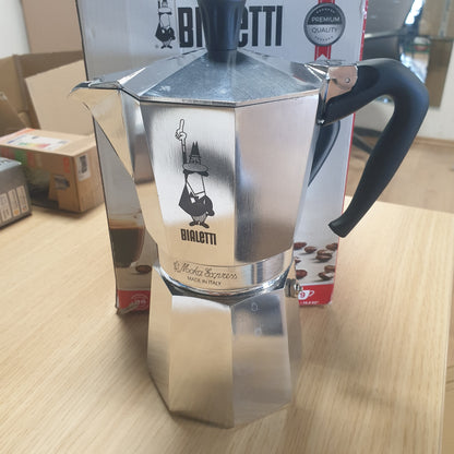 226517 - BIALETTI Makinë kafeje Moka Express, alumini, për 9 gota, 420 ml, argjendi
