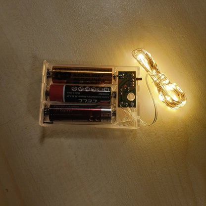 211751 - JSDOIN Drita me Tela Bakri 50 LED, me Bateri, për Ndriçim të Brendshëm dhe të Jashtëm, Dhomë Gjumi, Dekorime Dasmash, Festa, Krishtlindje, Dekorime Peme, Ngjyra e Bardhë e Ngrohtë, 1 Copë, Madhësia 5M