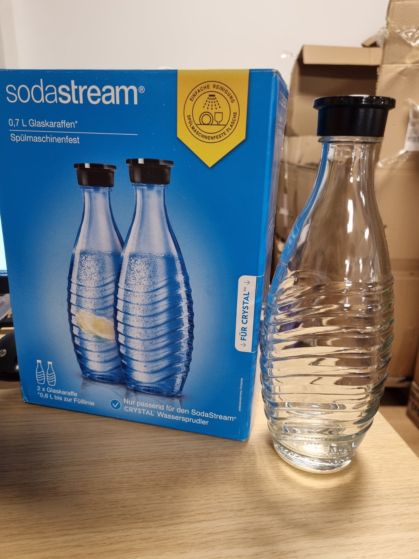 197067 - SODASTREAM Karafat e Qelqit – Seti prej 2 Karafesh, Kapaciteti 0.7L, Përshtatshme vetëm për Mekanizmat Penguin dhe Crystal, Të përshtatshme për Lavastovilje