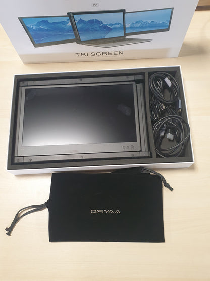 268860 - MONITOR PORTATIV OFIYAA P2, ZGJATUES EKRANI PËR LAPTOP, EKRAN I DYFISHTË 11.6 INÇ, 1080P FHD IPS, USB-A/TYPE-C/HDMI, ME 4 ALTOPARLANTË, PËR SWITCH/PS5, I PAJTUESHËM ME PC/NOTEBOOK MAC 13-16 INÇ