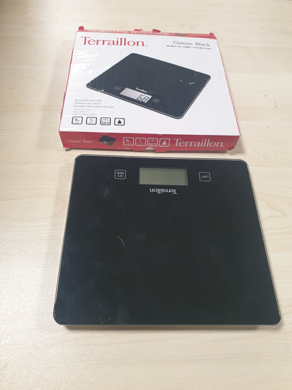 218663 - TERRAILLON T1040 CLASSIC E ZEZË, Peshore Elektronike Kuzhine, Platformë Qelqi, Funksion Matës i Tarës, Konvertime Lëngjesh, Ultra e Hollë, Kapacitet 5 kg, Graduacion 1 g, E zezë