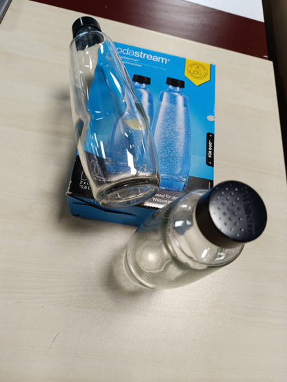 261244 - SODASTREAM Shishe qelqi Bupack 1L, të pajtueshme me karbonatorin Duo, 10x19.5x29 cm, të zeza