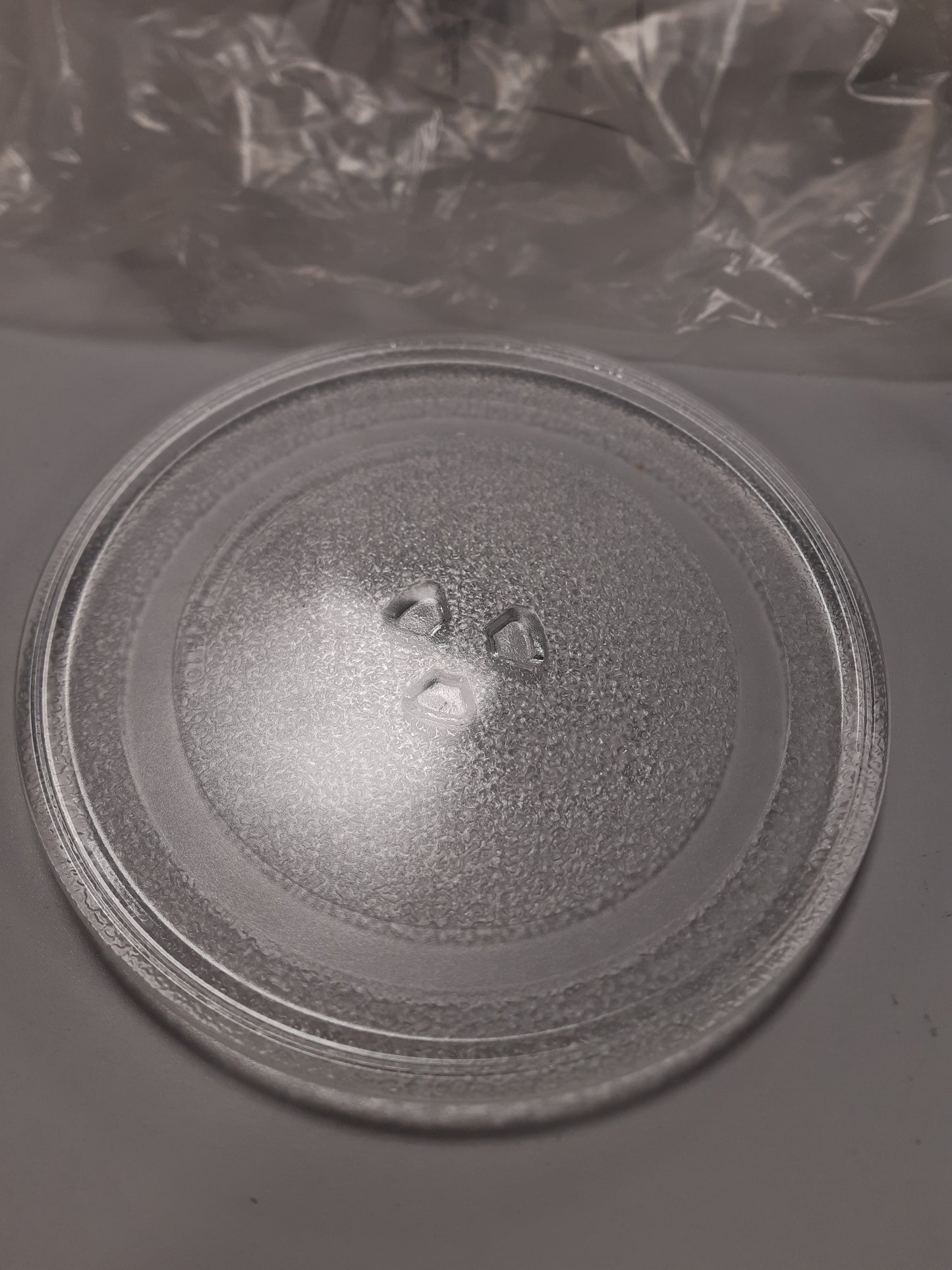 163049 - ADERTOS Pjatë Rrotulluese Universale për Mikrovalë, Tabaka Zëvendësuese 24.5 cm prej Qelqi, me 3 Fiksime për Furra Mikrovalë të Ndryshme