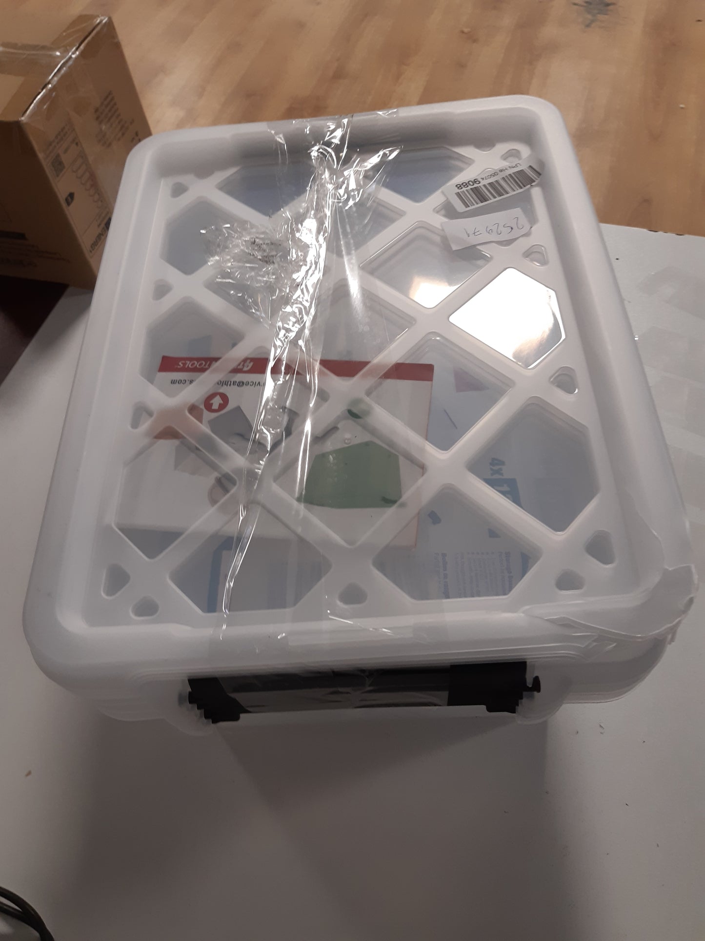 252971 - ATHLON TOOLS 4 kuti ruajtjeje 12.5L, me kapakë, të gradës ushqimore, kuti plastike transparente 100% e re