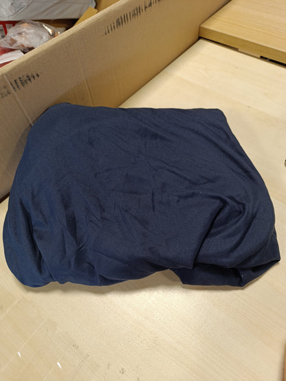 257787 - ÇARÇAF UTOPIA BEDDING, ÇARÇAF I PËRSHTATSHËM 100 X 200 CM, BLU MARINE, MIKROFIBËR POLIESTER I LËKURAR, I CERTIFIKUAR Oeko-Tex, 35 CM ME XHEP TË THELLË
