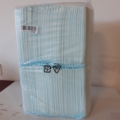 217514 - AMAZON BASICS Mbrojtëse stërvitjeje për qen dhe këlyshë, dizajn me 5 shtresa kundër rrjedhjeve me sipërfaqe që thahet shpejt, XL (60 copë), blu