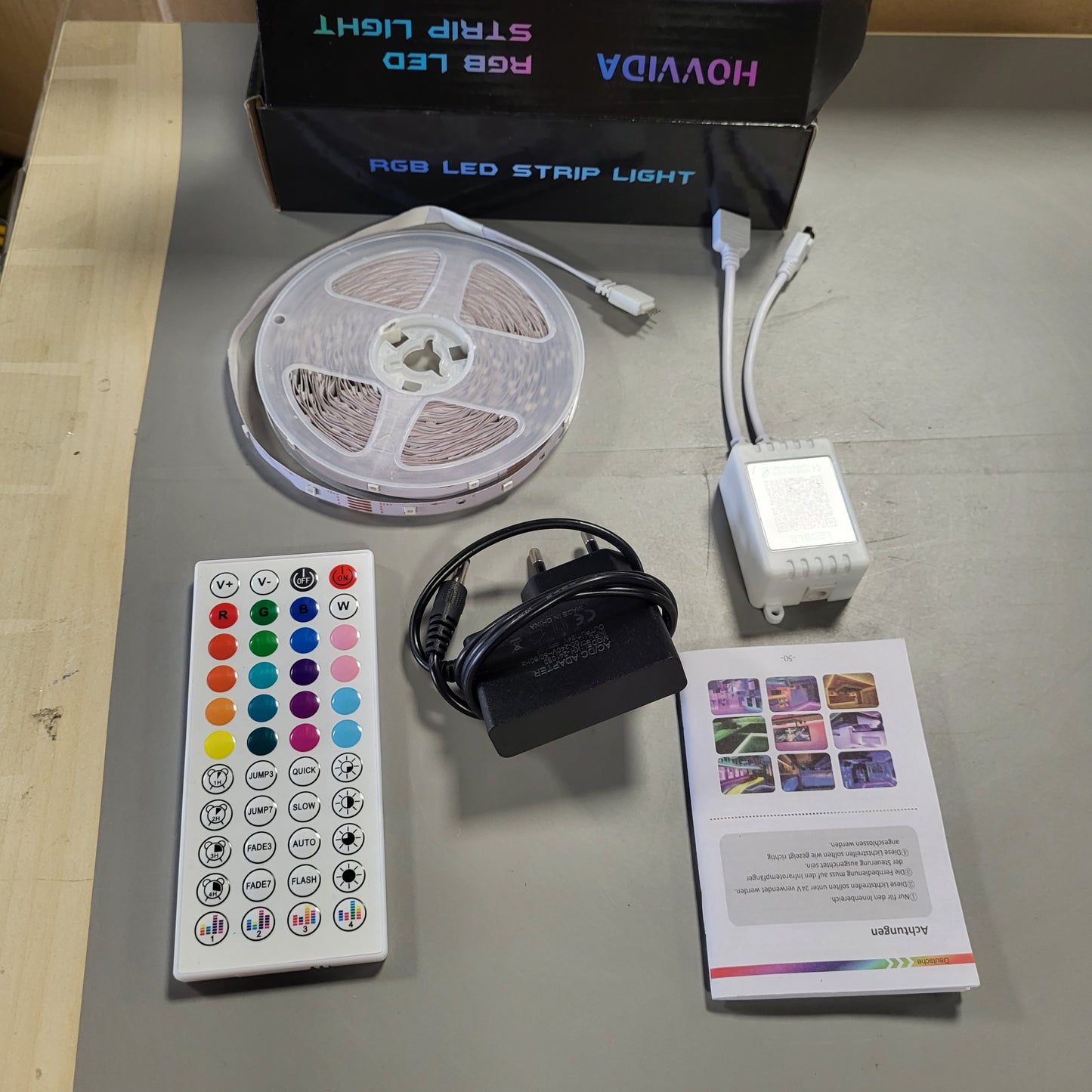 263180 - HOVVIDA - Shirit LED 10M, 1x10M, 30 LED/metër, RGB, 300 LED, aplikacion dhe telekomandë, modalitet muzike, modalitet kohe