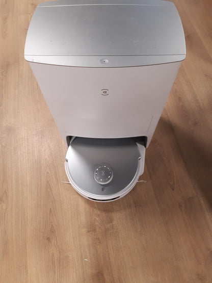 74009 - ECOVACS DEEBOT T20 OMNI Robot Fshesë për Dysheme me Mop, Pastrim Pluhuri, Mopa Automatike Ngritëse, Larje me Ujë të Nxehtë, Fuqi Pastrimi 6000Pa, Stacion i Zbrazëtjes, Zbulim Pengesash 3D, E Përshtatshme për Qilima, Kontrollueshme nga Alexa/APP