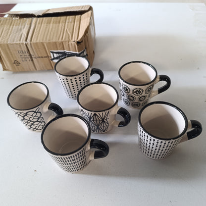 224537 - H&H Vhera – Set me 6 Filxhanë Kafeje prej Stoneware, 90 cc