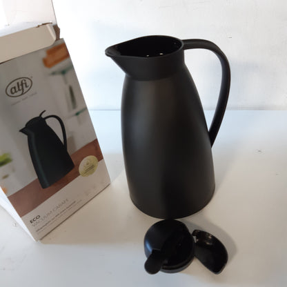 252960 - ALFI ECO Karafe e izoluar 1.0l, e zezë, qelqi të temperuar, plastike, kapak me mbyllje rrotulluese, pa BPA